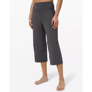 LULULEMON Align Wide Leg Super-High-Rise 23” Crop - Graphite (Dark) Grey - Sz. 6